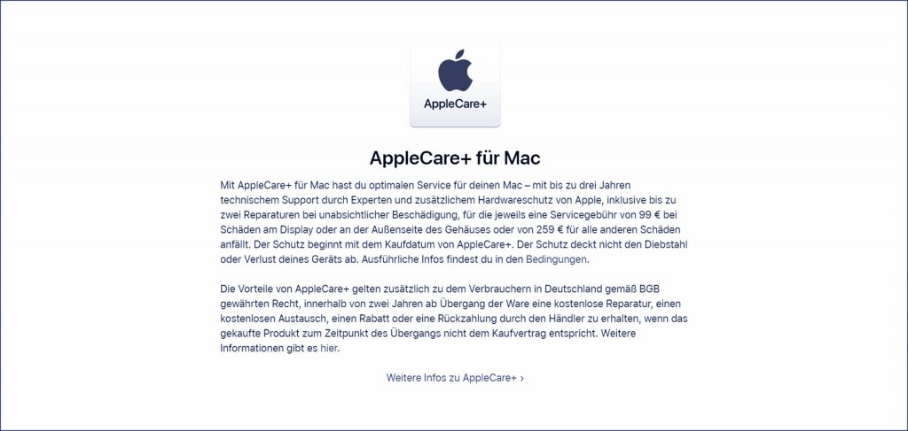 Upselling am Beispiel von Apple Care